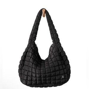 Free People Quilted Carryall Bag Black